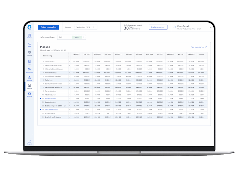 Companyon Controlling Software Planung light